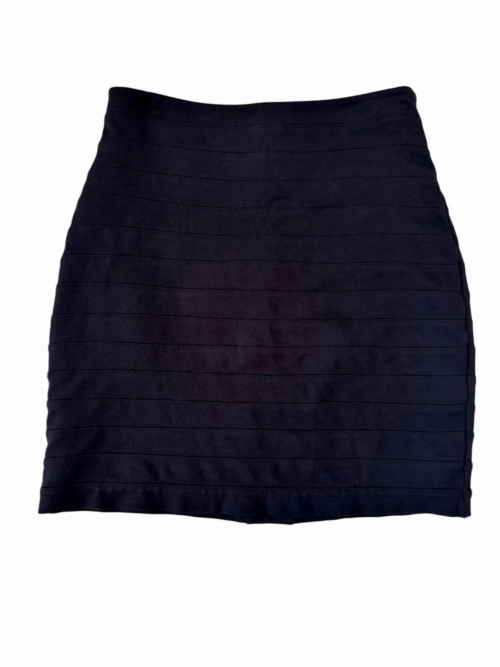 Express Black Bandage Bodycon Pencil Skirt Size 4 Stretch - Picture 2 of 5